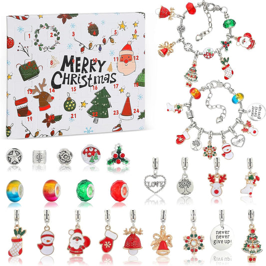 Regine Switzerland Christmas Advent Calendar Bracelets - 24-Day DIY Jewelry Kit for Women