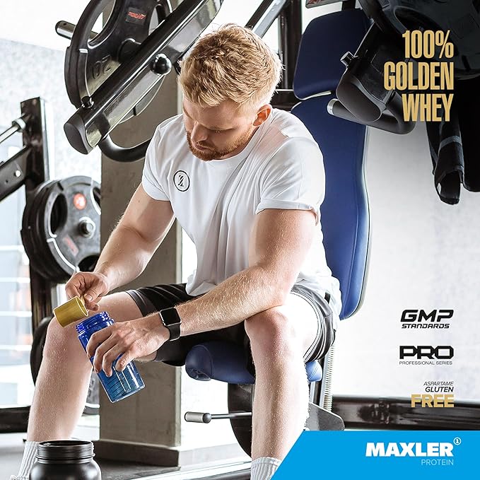 Maxler 100% Golden Whey - 22g of Protein per Serving - High Protein, Low Fat, Low Carb, Complete Amino Acid Profile - Rich Chocolate Protein 2 lb