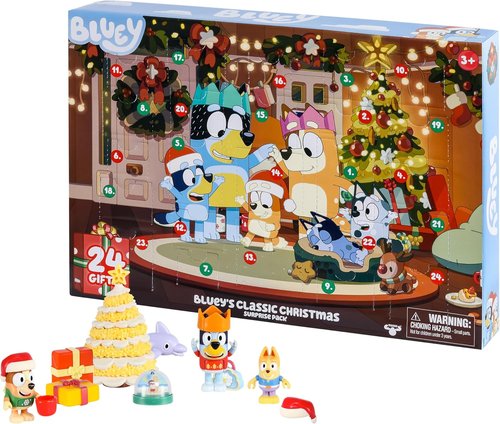 Bluey Advent Calendar | 24 Days of Surprises for Kids | Includes Toys, Stickers & Mini Christmas Tree