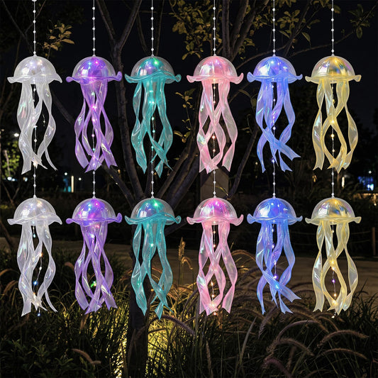 12 PCS LED Jellyfish Lanterns, Hanging Ceiling Lanterns for Ocean Themed Decor, Birthday Party Decorations, LED Jellyfish Decorations for Fun Pool Party Ocean Theme
