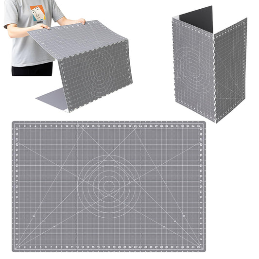 Teenyyou 24" x 36" Self Healing Folding Cutting Mat with Grid for Quilting, Sewing, Craft Hobby Board Sewing Cutting Mat for Quilting, Leather, Fabric, Crafting, Scrapbooking, Art, Clay
