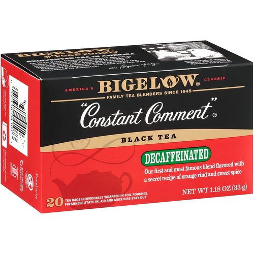 Bigelow Tea Decaffeinated Constant Comment Black Tea - 120 Total Tea Bags | 20 Count Box (Pack of 6)