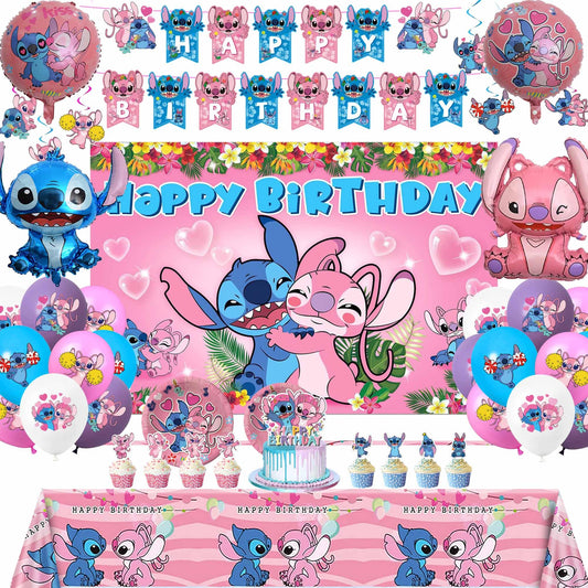 Birthday Party Decorations Kit, Includes Banner Foil Balloons Tablecloth Backdrop Cake Plates Napkins Adult Themed Party Supplies