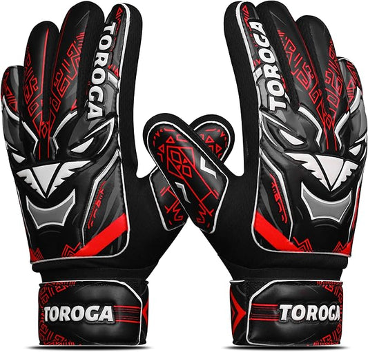 Goalkeeper Gloves for Kids & Youth – Soccer Goalie Gloves, Strong Latex Grip, Double Wrist Support & Breathable Mesh – Boys Football Gloves