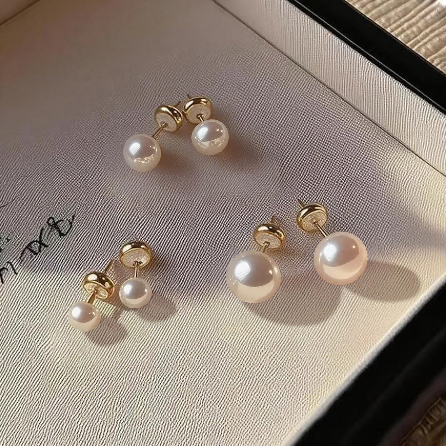 Natural Freshwater Cultured Pearl Stud Earrings, AAAA+Handpicked, Sterling Silver 18K Gold Plated Hypoallergenic Earring Studs Jewelry For Women (10mm)