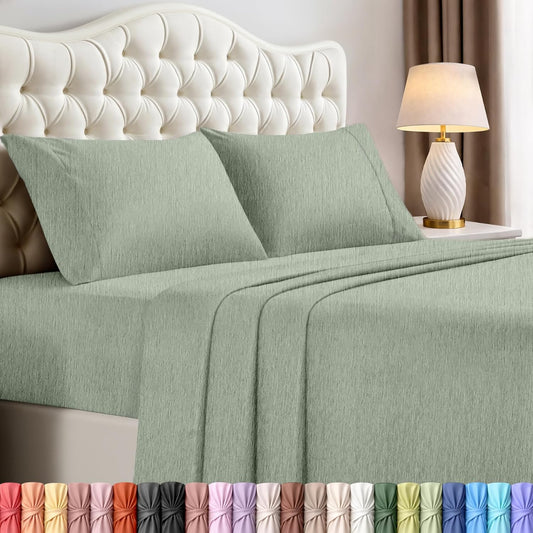 Utopia Bedding Queen Size Sheet Set - Soft, Breathable Microfiber - 4-Piece in Heather Sage
