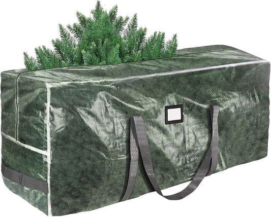 BALEINE Christmas Tree Storage Bag - Heavy Duty Extra Large with Reinforced Handles & Dual Zippers | 7.5 ft Transparent