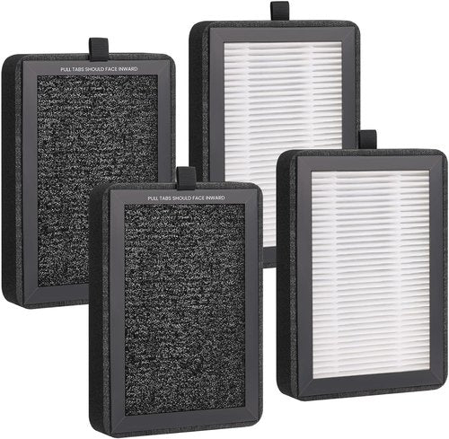 Levoit LV-H128 Replacement Filter - 3-in-1 True HEPA Filtration System | 4 Pack Compatible with LV-H128, PUURVSAS, ROVACS