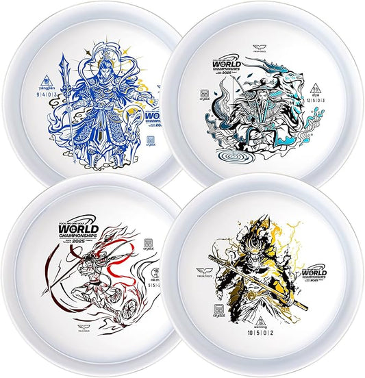 Yikun Pro Worlds 2025 Limited Edition Combo Pack|Includes Disc Golf Driver,Mid-Range,Putter Disc Golf Starter Set,Disc Golf Set Beginner Player 4pcs