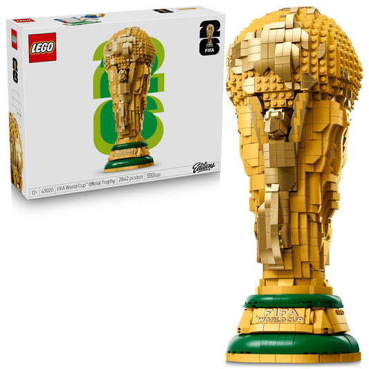 LEGO Editions FIFA World Cup Official Trophy Building Set - Kit for Display in Bedroom, Home Office, Book Shelf - Soccer Fans Collectible - W/World Cup 2026 Minifigure - Gift for Father's Day - 43020