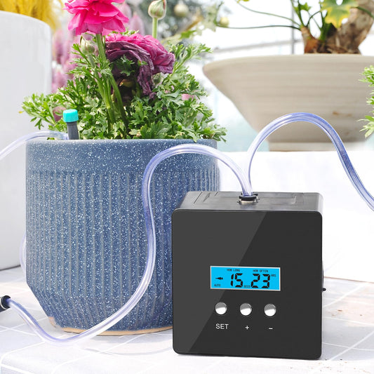 RUNWUSHENG Automatic drip Irrigation System，DIY Indoor Plant Watering System,Self-Priming Pump, programmable Timer, Indoor Pot Plant Watering Device