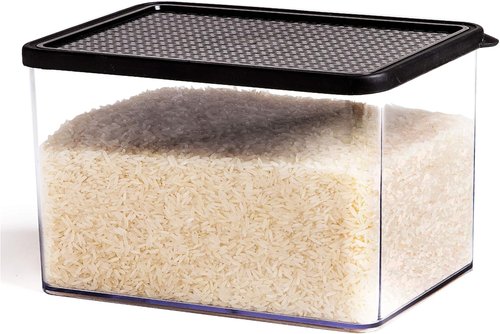 BINO Airtight Food Storage Containers - 3.6 Qt Black Kitchen Organizers for Pantry & Food Preservation
