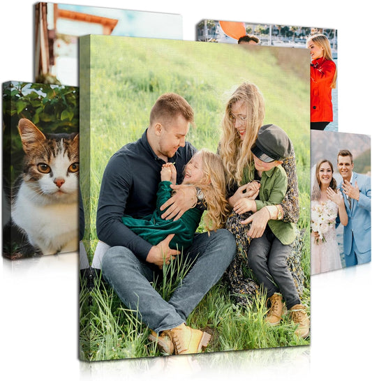 Xrlsg Custom Canvas Prints - Personalized Wood Framed Wall Art for Home Decor | 8" W x 10" H - Portrait