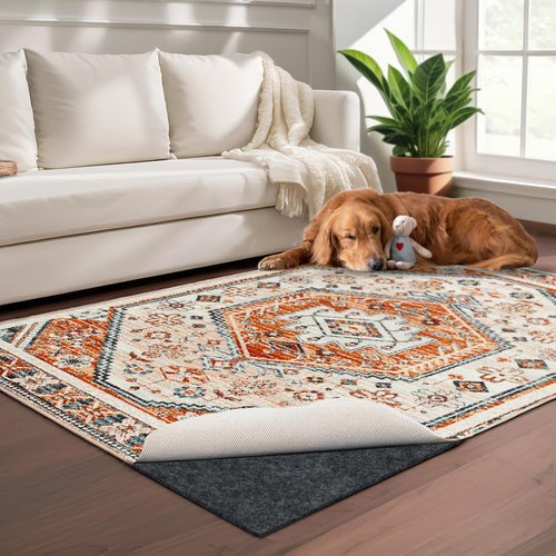 100% Waterproof Rug Pad by [Brand Name] - Non-Slip 8x10 ft Carpet Pad for All Floors | Secure & Soft