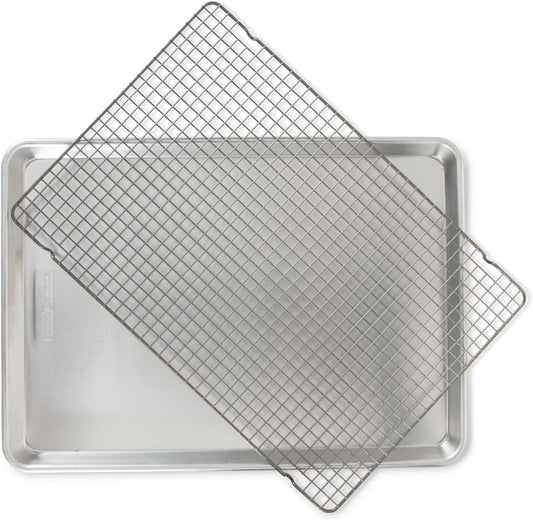 Nordic Ware Nonstick Big Sheet Baking Pan - Oven Safe Aluminum | 2-Piece Set
