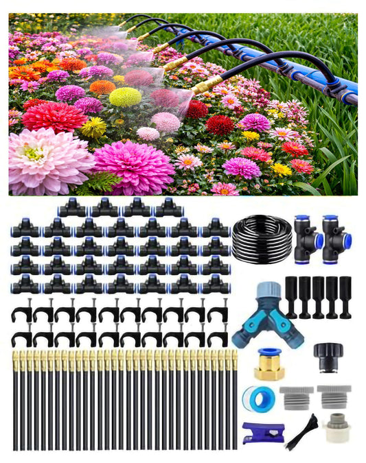 Drip Irrigation System,Automatic Garden Watering System, 360 Adjustable Mist Sprayer Nozzle, High Volume Water Flow Rotating Sprinkler Head for Garden,Patio,Potted Plants, Fine Misting to Jet Spray