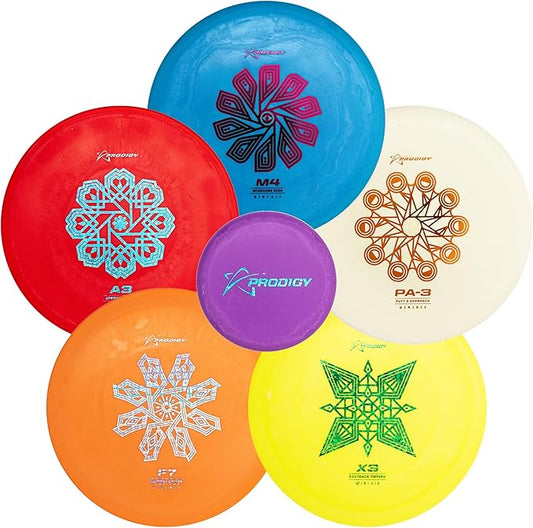 Prodigy Disc 200 Plastic Disc Golf Set | Beginner Golf Discs Set | Set of 5 Disc Golf | Includes Putter, Approach, Midrange, & 2 Drivers | Disc Golf Starter Set for Men | Disc Golf Equipment
