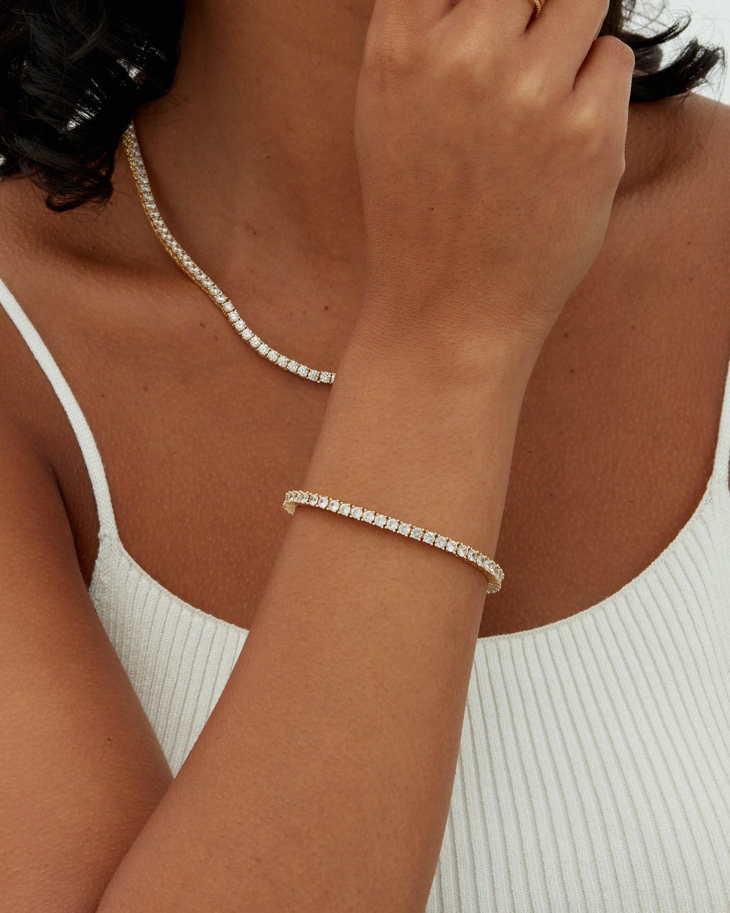 PAVOI 14K Rose Gold Plated Tennis Bracelets for Women - 3mm Cubic Zirconia Classic Gold Tennis Bracelets for Women and Men - Trendy CZ Jewelry Gifts - Size 7.5 Inches