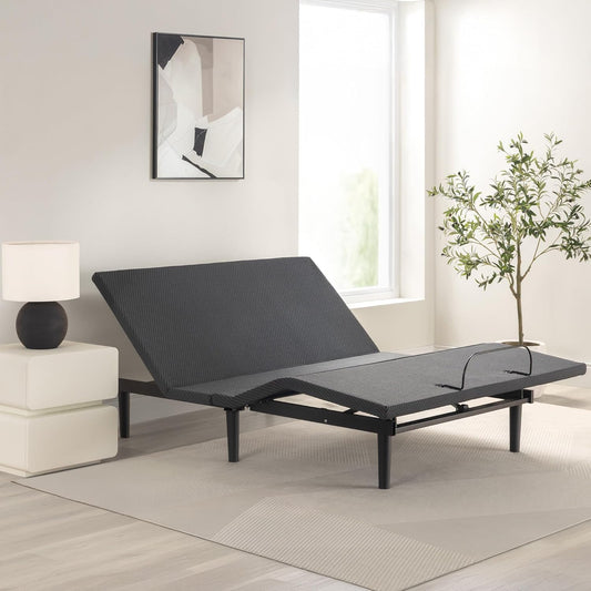 Zinus Nadia Adjustable Bed Frame - Electric Reclining Platform Base with Wireless Remote | Queen Size