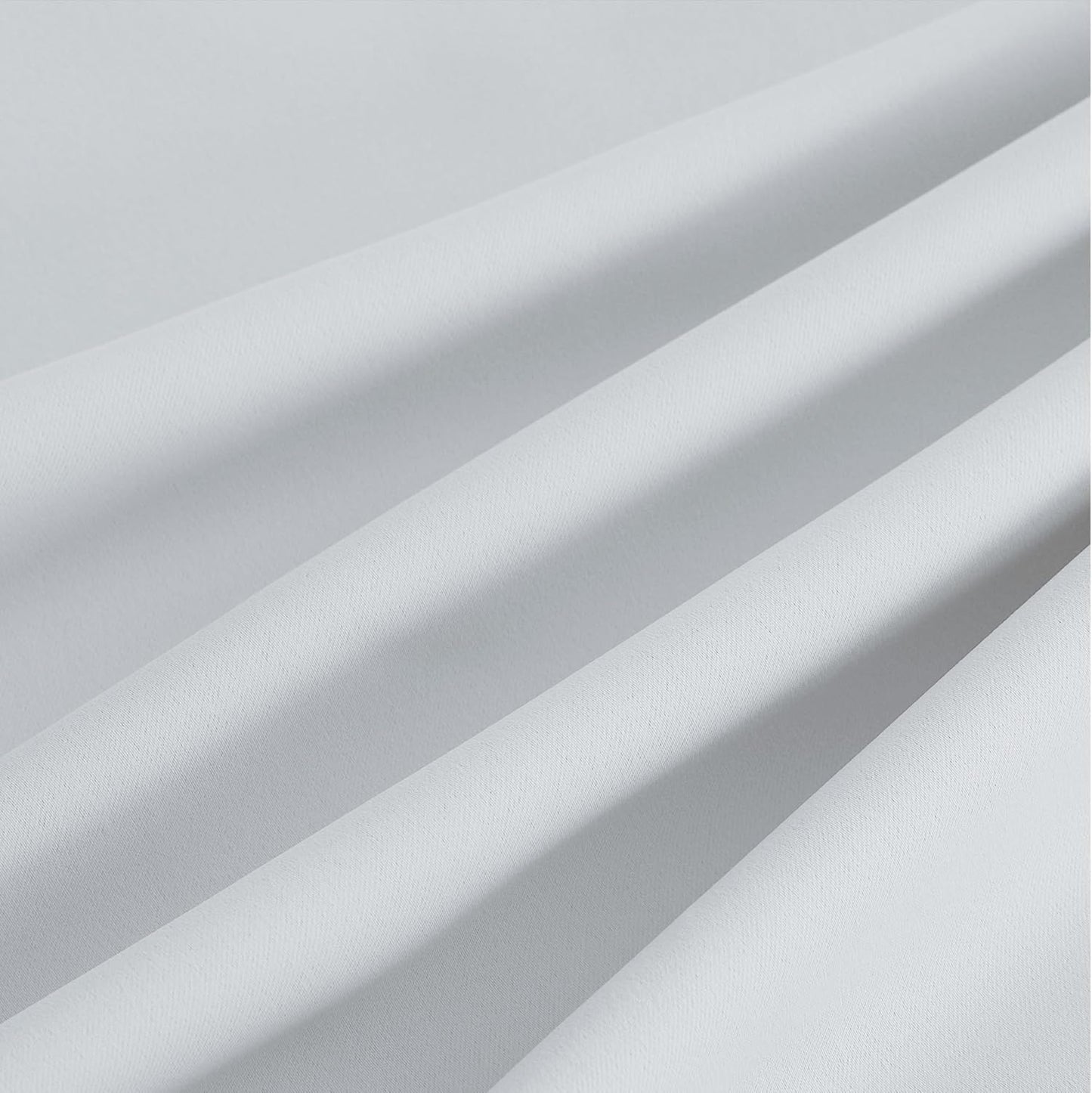 NICETOWN Room Darkening Curtains - Greyish White Drapery Panels, 52" x 63" for Ultimate Light Control
