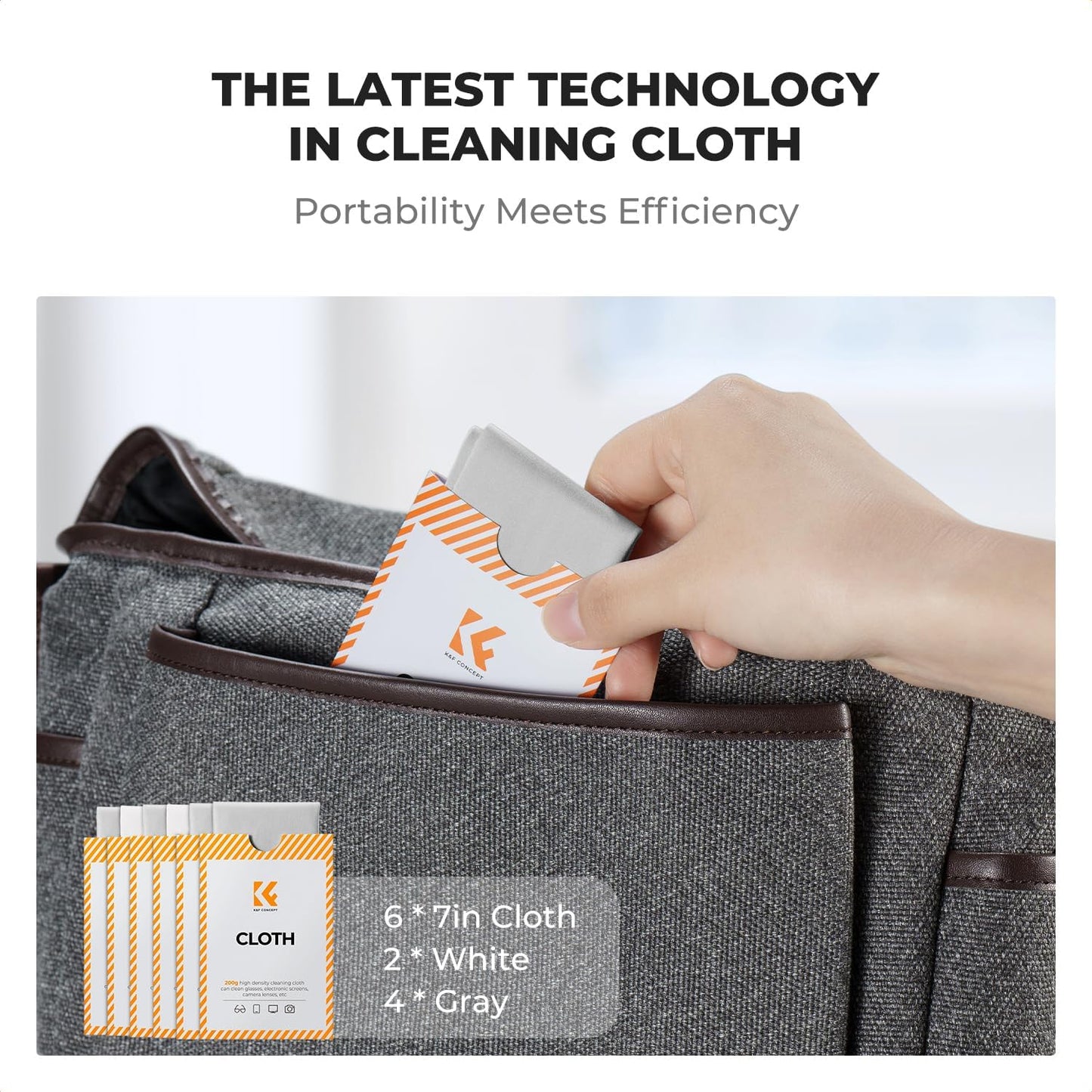 12 Pack Headset, K&F CONCEPT Lens Cleaning Cloth | Microfiber Cleaning Cloth | Glasses Cleaning Cloths | Eyeglass Lens
