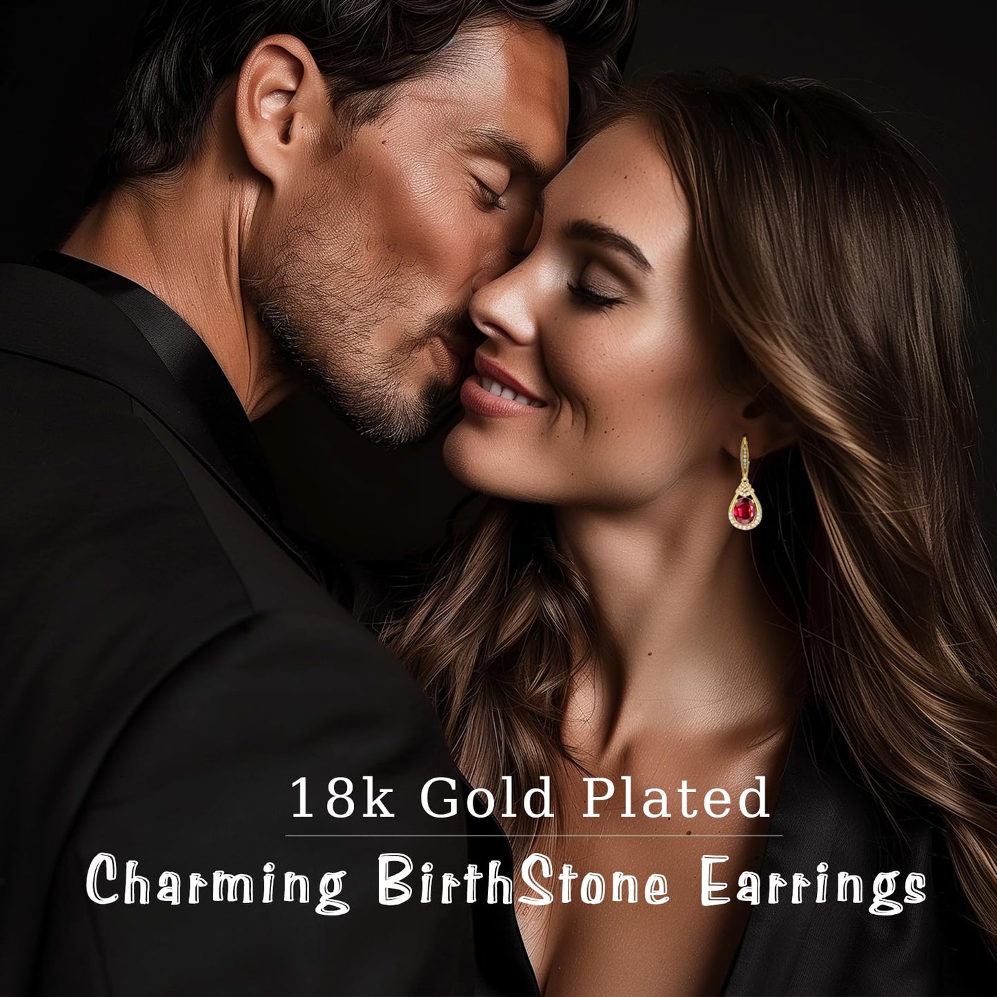 Sterling Silver Teardrop Earrings for Women Pink Tourmaline October Birthstone 18K Gold Plated Leverback Drop Earring for Mom Lady Sparkling Wedding Jewelry Gifts for Bride Party Birthday Christmas