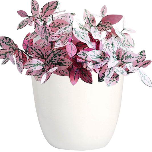 Youngever 6 Pack 7.5 Inch Plastic Planters Indoor Flower Plant Pots, Modern Decorative Gardening Pot with Drainage for All House Plants, Flowers, Herbs (Modern)