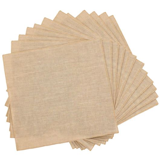 12 Pcs 20 x 20'' Burlap Squares Multipurpose Natural Burlap Fabric - for Decorations, Crafts, Home, Weddings, Table Linens, Landscaping, Plants & Tree Covering