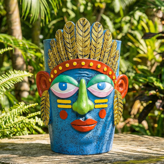 U WONDERFUL Unique Plant Pots - Abstract Picasso Face Flower Pot, Funky Planters for Indoor Plants, Cool Head Planter for Outdoor Garden & Home Decor