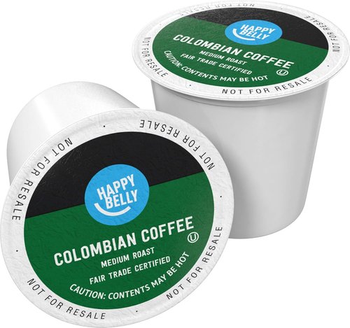 Happy Belly Medium Roast Coffee Pods - Colombian Flavor | Compatible with Keurig 2.0 | 100 Count