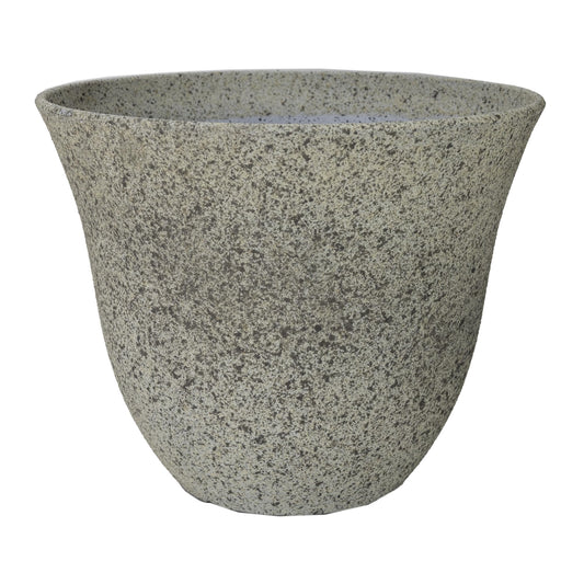 Classic Home and Garden by Growscape Honeysuckle Resin Planters - Lightweight Indoor & Outdoor Plant Pots - UV-Resistant Plastic Flower Pots - Pot Planters for Flowers & Herbs (15" Stone)
