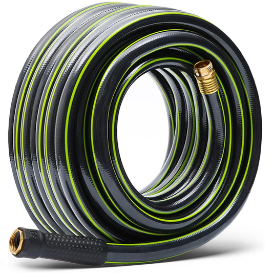 Worth Garden Hose 3/4 in. x 50 ft. - Heavy Duty Lightweight PVC Water Hose - Flexible, No Kink, Leakproof, Male to Female Fittings - 200PSI Work & 500PSI Burst, for Lawn, Gardening & Commercial Use