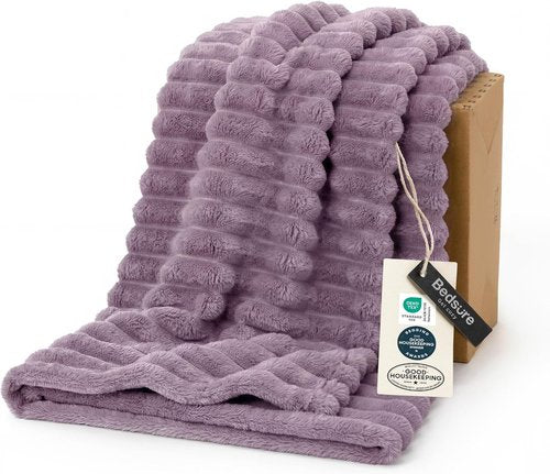 Bedsure GentleSoft Light Purple Fleece Blanket - Super Soft Cozy Twin Blanket for Women | 60x80 Inches