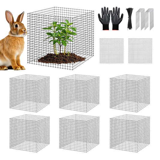 18PCS Plant Protection from Animals,12x12 Inch Metal Wire Plant Protectors,Plant Cages to Keep Animals Out,Sturdy Bunny Barricades Chicken Wire Cloche Plant Protectors for Shrubs Flowers Vegetables