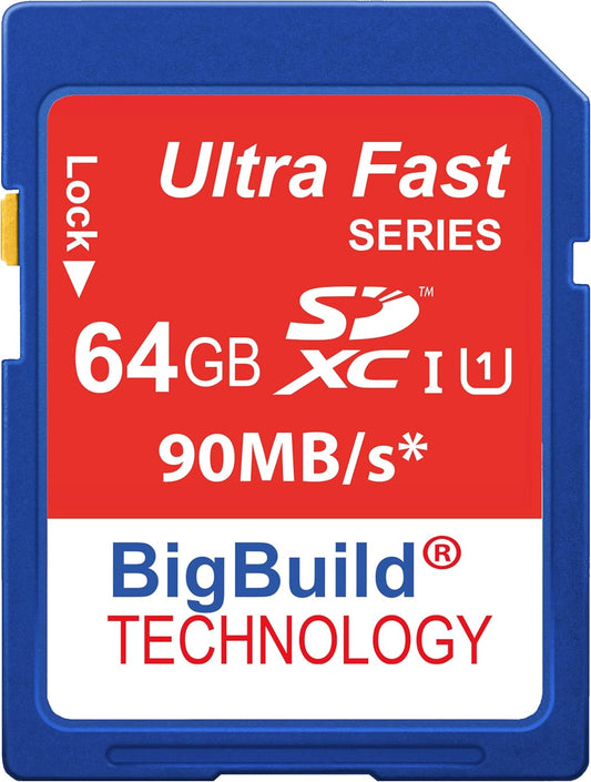 BigBuild Technology 64GB X-M5, X-S20, X-T50 SDXC Memory Card for Fujifilm Cameras