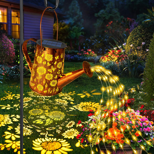 Vcdsoy Solar Watering Can Lights, Sunflower Mother's Day Gifts for Women Mom Grandma Birthday, Large Hanging Solar Lantern Waterproof Outdoor Garden Decorations for Yard Porch Landscape Patio Pathway