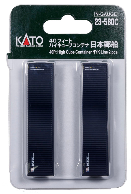 KATO N Gauge 40 Feet High Cube Container, NYK Line, 2-Pack, 23-580C Railway Model Supplies