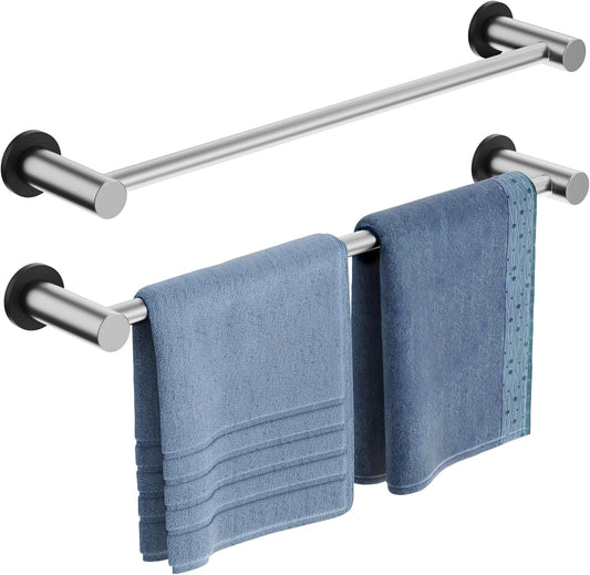 ULIBERMAGNET Magnetic Towel Holder - Adjustable Length Brushed Nickel Stainless Steel Rail | 2 Pack