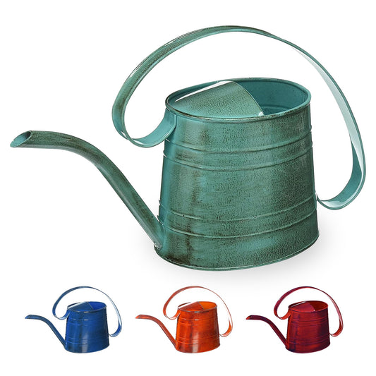 Robert Allen MPT01505 Danbury Metal Watering Can, Surf Light Blue