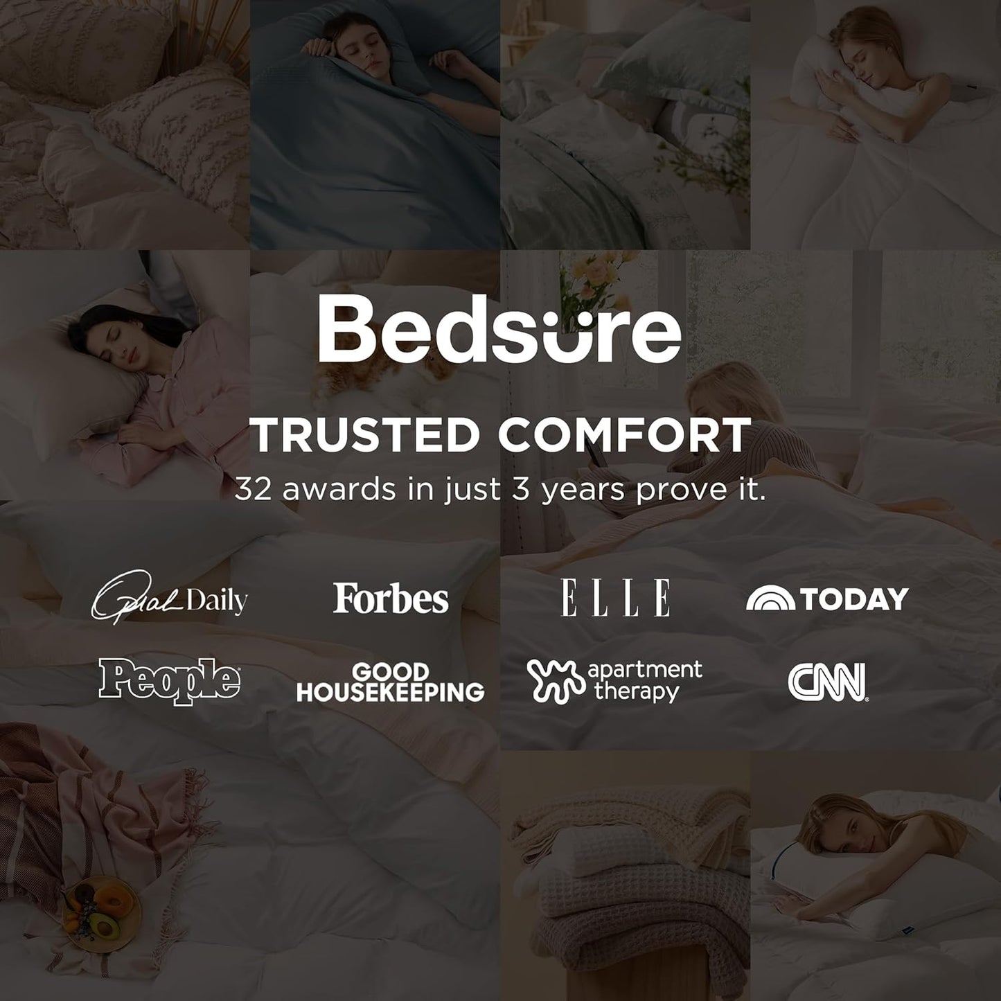 Bedsure Pink Clay Duvet Cover Queen Size - 3 Pieces Prewashed Cotton-Like Extra Soft Bedding Set, Includes 1 Duvet Cover 90x90 Inches with Zipper Closure & 2 Pillow Shams, Comforter Not Included
