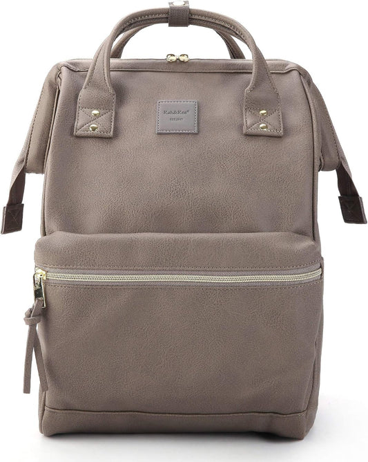 Backpack 15-inch Backpack, Kah&Kee Leather for Women and Men Laptop Bag | Teacher Professional, Diaper Bag Ideal