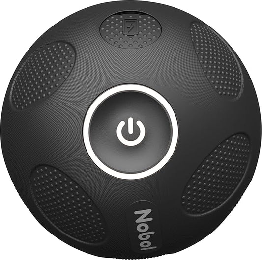 Nobol - MyoSphere Vibration Massage Ball for Deep Tissue Stimulation, Muscle Tension Relief and Stress Reduction | Your Portable Deep Tissue Therapist | Space Black | 1.5lb