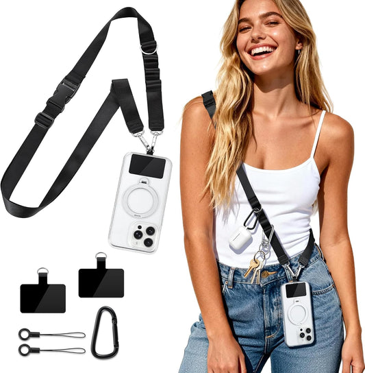 Adjustable Anti-Theft Phone Lanyard for Travel - Universal Crossbody Strap
