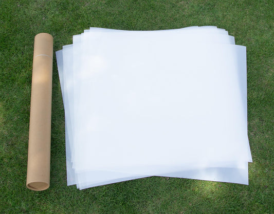 24X24 Inch 7mil Blank PET Laser Cutting Stencil Plastic Sheets (10 Pack), Food-Safe Mylar Template Material for Crafting, Template Material for Cutting Machines, Cricut Venture, Laser Cutting