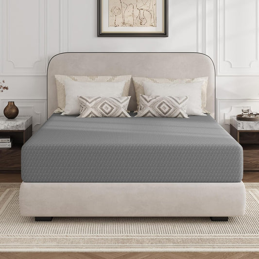Novilla King Size Mattress - 12 Inch Memory Foam for Cool Sleep & Pressure Relief | CertiPUR-US Certified