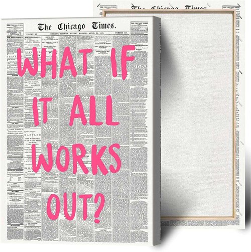 Drimiler Retro Newspaper Poster - Positive Affirming Quote Canvas Wall Art | 12x18in Framed Decor