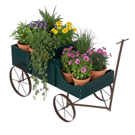 Shine Company 4942GR Wagon Planter, Large, Green
