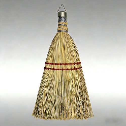 12 Inch Corn Handmade Broom Mini Whisk Made of Natural Corn Broom Straw with a Solid Metal Hang Design for Outdoor Car Porch Debris Dust Dirt Driveways Sidewalks Halloween