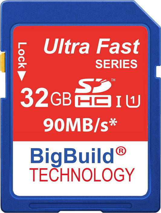 BigBuild Technology 32GB 90MB/s AZ421 Ultra Fast SD SDHC Memory Card for Kodak EasyShare PixPro Camera