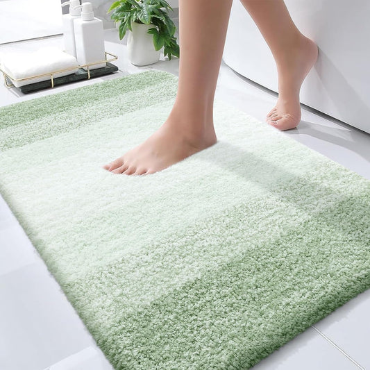 OLANLY Bathroom Rugs - Extra Soft Microfiber Mat, Quick Dry & Machine Washable - 36x24, Sage Green